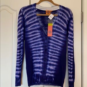 ⭐️NWT⭐️Tory Burch Tiger Tie Dye Pat Cardigan